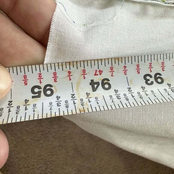 Unfinished Hand Stitched Patchwork Quilt Top 95" x 74" Americana Vtg Colorful - Picture 7 of 10